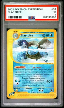 2002 POKEMON EXPEDITION #37 BLASTOISE PSA 1 - Image 1