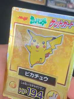 JAPANESE POKEMON PIKACHU HOLO PROMO MEIJI - POOR - Image 2