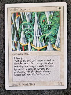 Wall of Swords Magic the Gathering Revised (MINT) Never played MTG (DS3D1K7) - Image 1