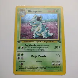 Pokemon Nidoqueen Jungle 1st Edition Holo Rare 90 HP Card 7/64 1999 English - Image 1