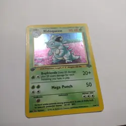 Pokemon Nidoqueen Jungle 1st Edition Holo Rare 90 HP Card 7/64 1999 English - Image 2