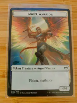 MTG Angel Warrior Token 002 Kaldheim M/NM Free UK P&P - Image 1