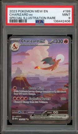 Pokemon Charizard ex 151 MEW EN Special Illustration Rare #199 PSA 9 Mint - Image 1
