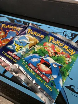 X3 Pokemon Base Set Booster Packs Sealed CUSTOM ART (read description) - Image 2