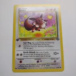 Pokemon TCG Eevee WOTC 1st Edition Jungle 51/64 LP - Image 1