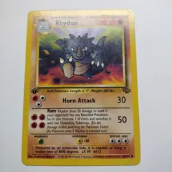 Pokemon TCG Rhydon 45/64 1st Edition Jungle Rare WOTC Vintage MP - Image 1