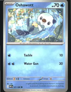 Oshawott 021/086 Common White Flare Pokemon Near Mint - Image 1