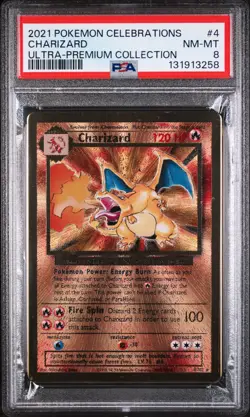 2021 POKEMON CELEBRATIONS ULTRA-PREMIUM COLLECTION #4 CHARIZARD PSA 8 - Image 1