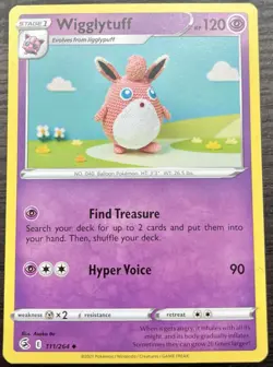 Wigglytuff 111/264 Pokemon TCG Sword & Shield Fusion Strike Asako Ito MINT NM - Image 1