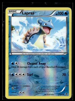 Lapras 17/101 Plasma Blast Reverse Holo Common Pokemon - Image 1