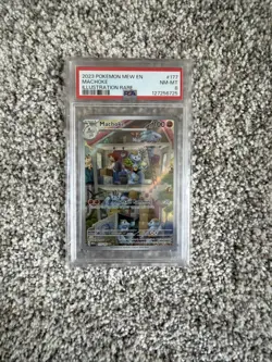 Pokemon TCG Machoke 177/165 SV: 151 Illustration Rare Full Art Holo PSA 8 NM-MT - Image 1