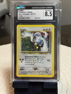 New Cert Pokemon Lugia 9/111 Holo 2000 Neo Genesis CGC 8.5 NM/MINT+ CLEAN - Image 1