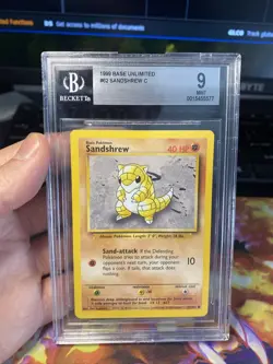 Pokemon TCG Sandshrew Base Set 62/102 Regular Unlimited Common - Image 1