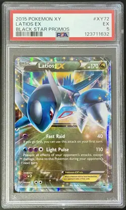 Pokemon XY Black Star Promo Latios EX XY72 PSA 5 - Image 1