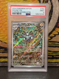2024 POKEMON SVP EN-SV BLACK STAR PROMO #159 MAGNETON PSA 9 - Image 1