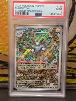 2024 POKEMON SVP EN-SV BLACK STAR PROMO #159 MAGNETON PSA 9 - Image 2