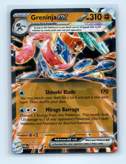 Pokemon tcg SV06: Twilight Masquerade Greninja ex Near Mint or Better - Image 1