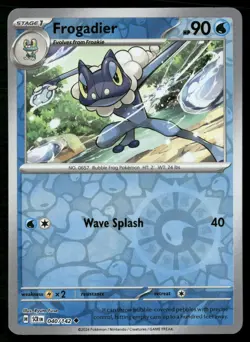 Frogadier 40/142 Uncommon Stellar Crown Pokemon Reverse Holo Near Mint - Image 1