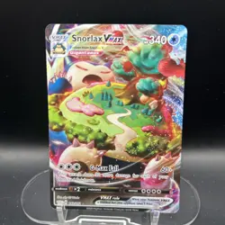 Pokemon TCG Snorlax VMAX Sword & Shield Ultra Rare Full Art Holo 340 HP - Image 2
