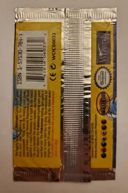 Pokemon TCG Base Set Empty Booster Pack Wrapper Blastoise Artwork - Image 2