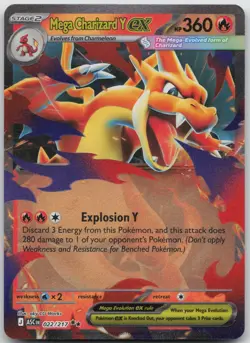 Mega Charizard Y ex 022/217 Double Rare Ascended Heroes Pokemon - Image 1