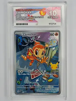 Pokemon First Partner Illustration Series 1 MEP 041 Chimchar Black Star Ace 10 - Image 1