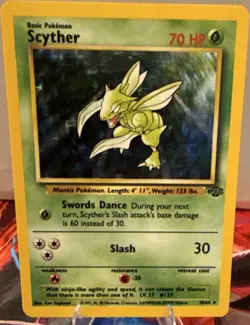 Scyther Jungle Holo Rare Unlimited 10/64 Basic HP70 English 1999 Sugimori - Image 1
