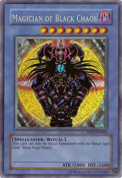 YuGiOh Magician of Black Chaos [PP01-EN001] Secret Rare Lightly Played Unlimited - Image 1