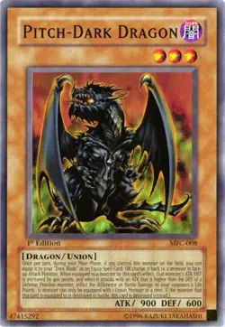 YuGiOh Pitch-Dark Dragon [MFC-008] Common Lightly Played 1st Edition - Image 1