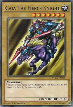 YuGiOh Gaia The Fierce Knight [YGLD-ENA05] Common Lightly Played 1st Edition - Image 1