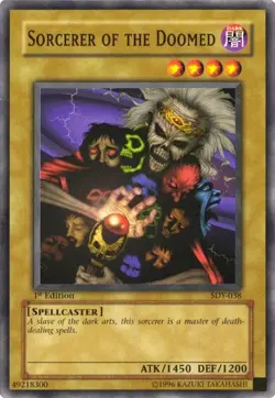 YuGiOh Sorcerer of the Doomed [SDY-038] Common Lightly Played Unlimited - Image 1