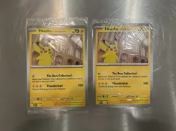 Pokemon TCG Pikachu at the Museum Jumbo Promo Card Natural History Museum UK x 2 - Image 1