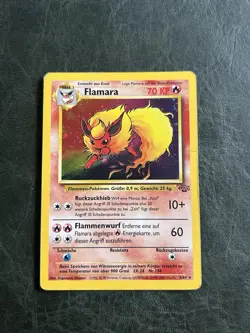 Flamara 3/64 Jungle Rare Phase 1 70 HP 60 German Regular Pokemon TCG Card - Image 1
