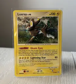 Pokemon TCG Luxray Diamond & Pearl Holo Rare Card 7/130 Swirl Holo LP - Image 1