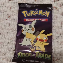 Pokemon TCG Trick or Trade Sealed 1 Pack 3 Cards Promo English Pikachu - Image 1
