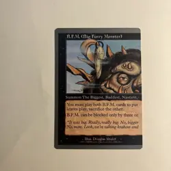 B.F.M. (Big Furry Monster) Unglued Regular rare wizards of the coast. - Image 3