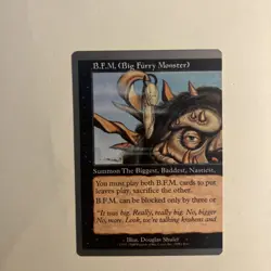 B.F.M. (Big Furry Monster) Unglued Regular rare wizards of the coast. - Image 5