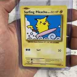 Pokemon Card - Surfing Pikachu Evolutions 111/108 Secret Rare LP+ Pokemon TCG - Image 1