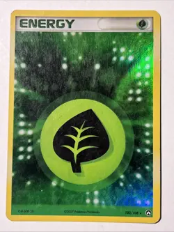 Pokemon Grass Energy 103/108 Power Keepers Holo Basic Energy Rare 2007 - Image 1