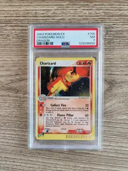 CHARIZARD 100/97 2003 POKEMON TCG EX DRAGON-HOLO PSA NEAR MINT 7 - Image 1