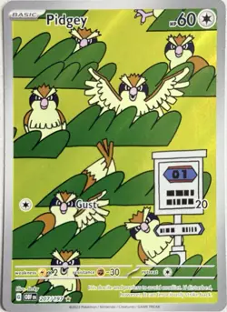 Pokemon Pidgey 207/197 Illustration Rare Full Art Holo Obsidian Flames - NM/Mint - Image 1