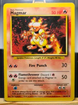 Magmar 36/102 Base Set 1999 Pokemon Englisch Vintage - Image 1