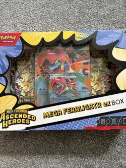 Pokemon Ascended Heroes Mega Feraligatr, Mega Meganium & Mega Emboar Ex Bundle ✅ - Image 2