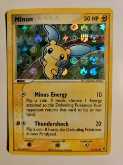 Pokemon Minun 67/101 Hidden Legends Reverse Holo English LP - Image 1