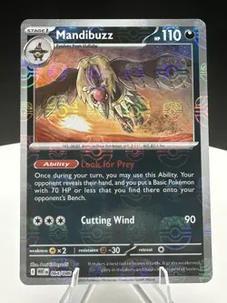 Mandibuzz Pokemon White Flare 064/086 Master Ball Pattern Holo SV NM - Image 5