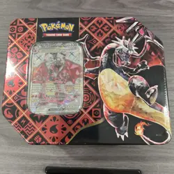 Pokemon TCG Charizard EX PALDEAN FATES Tin Factory Sealed. - Image 1