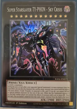 YuGiOh Super Starslayer TY-PHON - Sky Crisis Super Rare RA04-EN072 1st Edition - Image 1