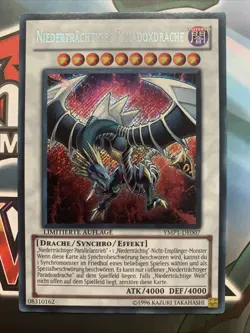 Yu-Gi-Oh Niedertrachtiger PARADOXDRACHE, Ymp1-de007 Secret Rare, Deutsch Ex - Image 3