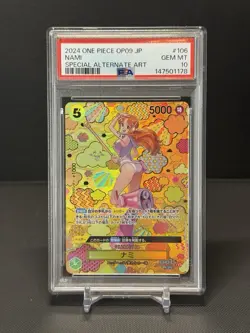 One Piece Nami SP JP OP09 Emperors in the New World OP08-106 Japanese PSA 10 - Image 1
