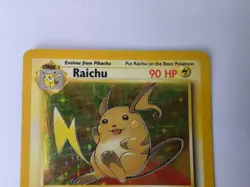 Raichu 14/62 Holo Rare Fossil Set Pokemon Card Vintage WOTC LP - Image 3